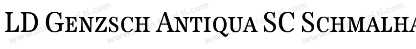 LD Genzsch Antiqua SC Schmalhalbfet字体转换